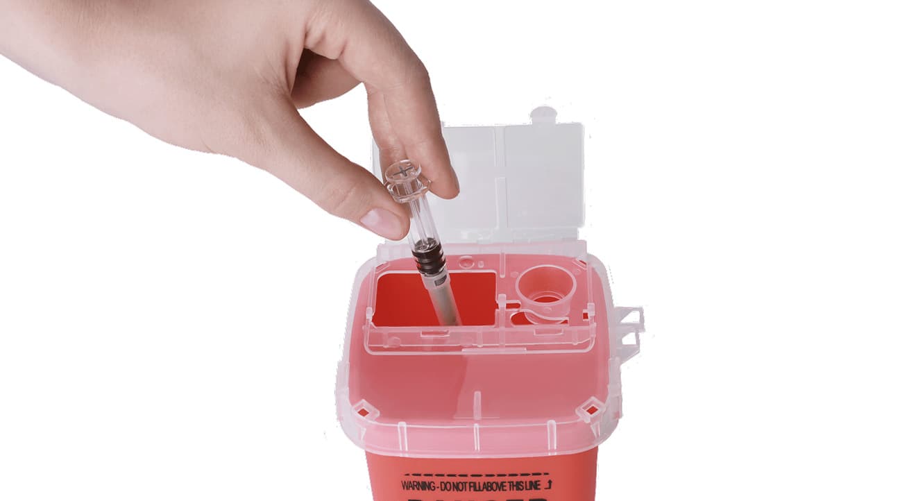Sharp Injection Tray How to obtain a sharps container