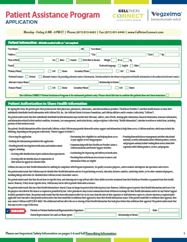 Patient Assistance Program Application